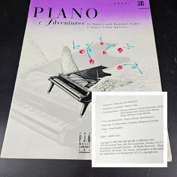 FJH Piano Lesson Sheet Music Books Level 2A-B 3A-B 4 5 Intermed Advanced Set 6 - Picture 12 of 16